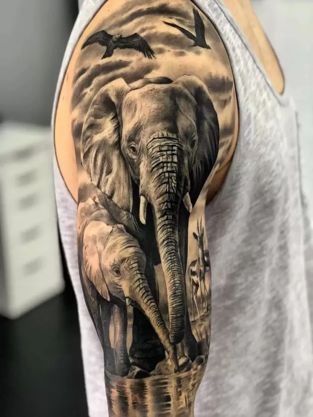 Lista 94+ Foto tatuaje de elefante en el brazo Mirada tensa