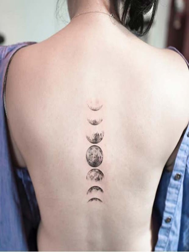 Sintético 91+ Foto tatuaje de las fases de la luna en la espalda Actualizar