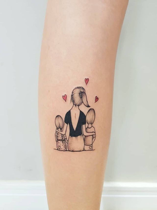 Arriba 97+ Foto tatuaje de mama y dos niñas Lleno