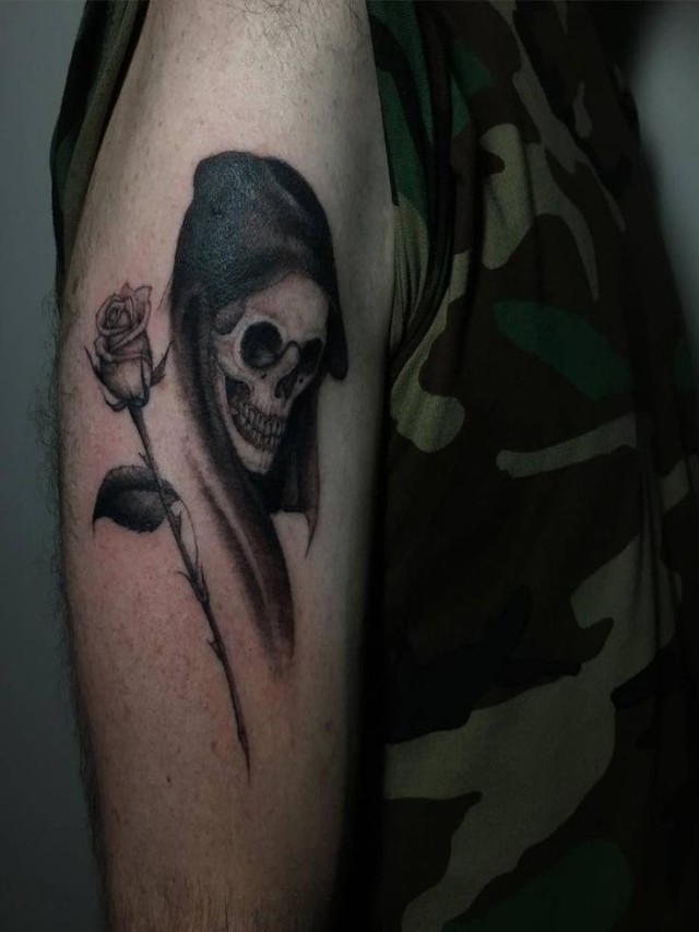 Em geral 99+ Imagen tatuajes de la santa muerte en el cuello El último