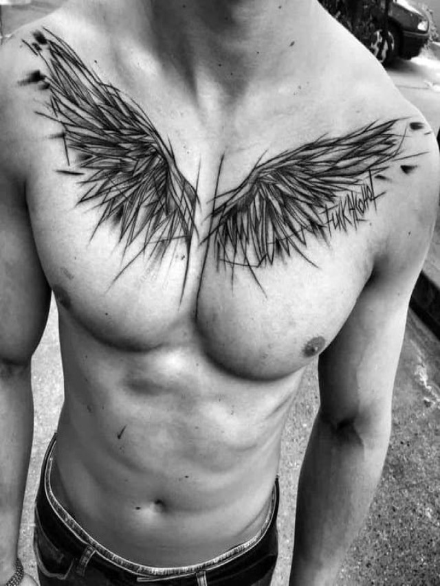 Álbumes 92+ Imagen tatuajes de alas en el abdomen para hombres Mirada tensa