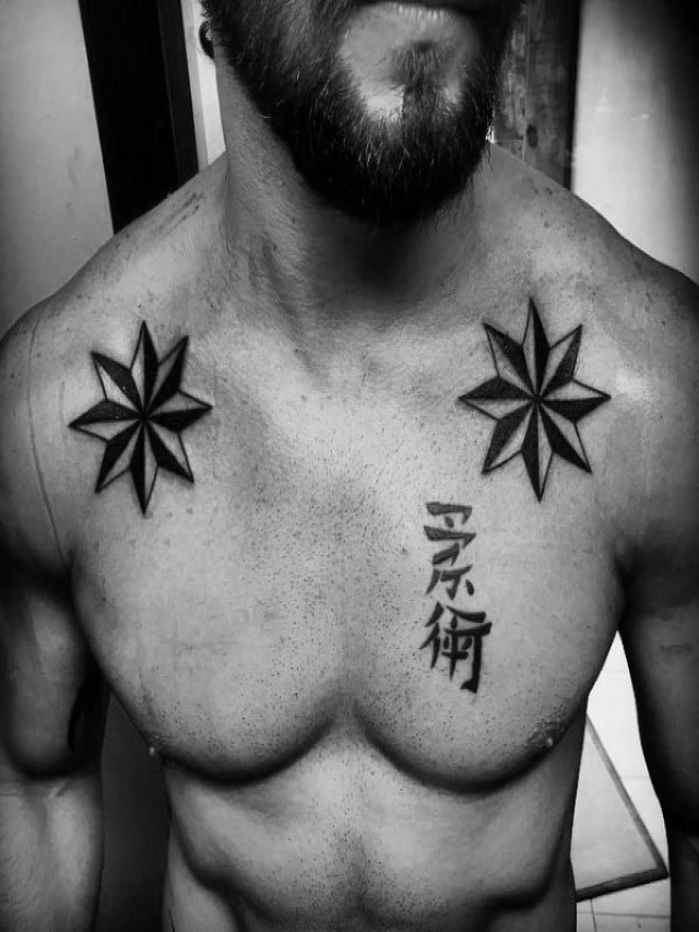 Em geral 91+ Imagen tatuajes de estrellas en el pecho para hombres El último