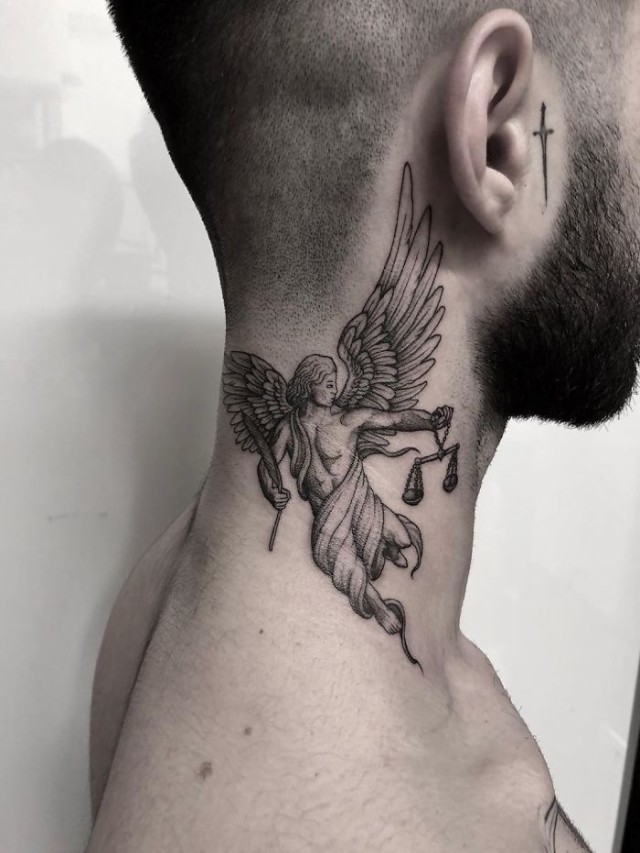 Lista 91+ Foto tatuajes de angeles en el cuello Lleno