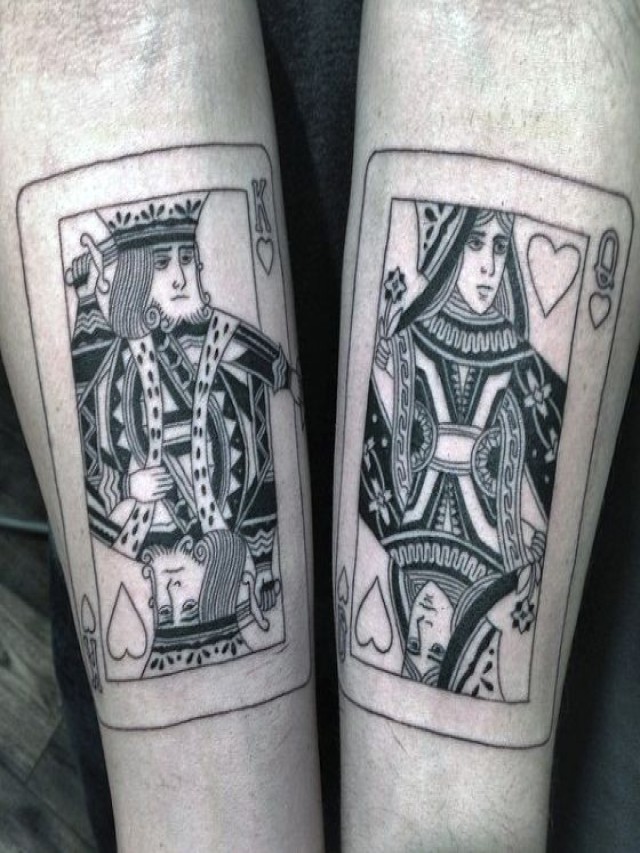Lista 105+ Foto tatuajes de cartas de poker rey y reina Lleno