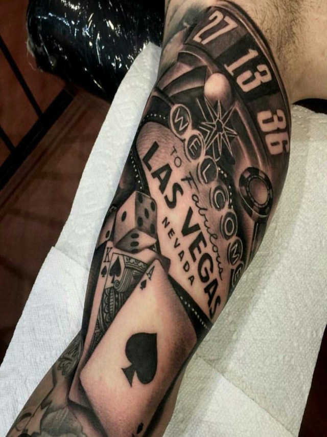 Sintético 100+ Foto tatuajes de casinos en el brazo Cena hermosa