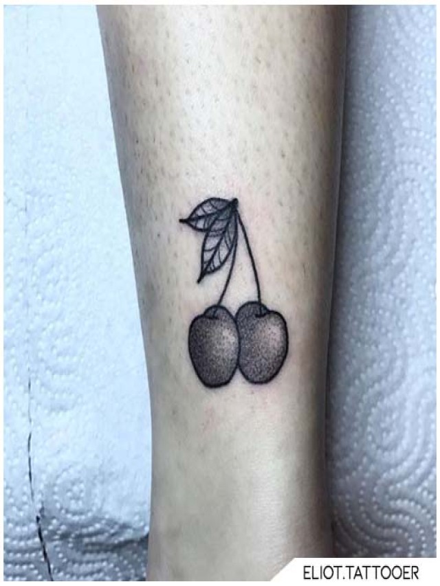 Sintético 99+ Foto tatuajes de cerezas blanco y negro El último