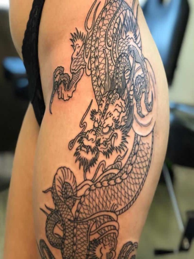 Álbumes 104+ Foto tatuajes de dragones en la pierna para hombres Lleno