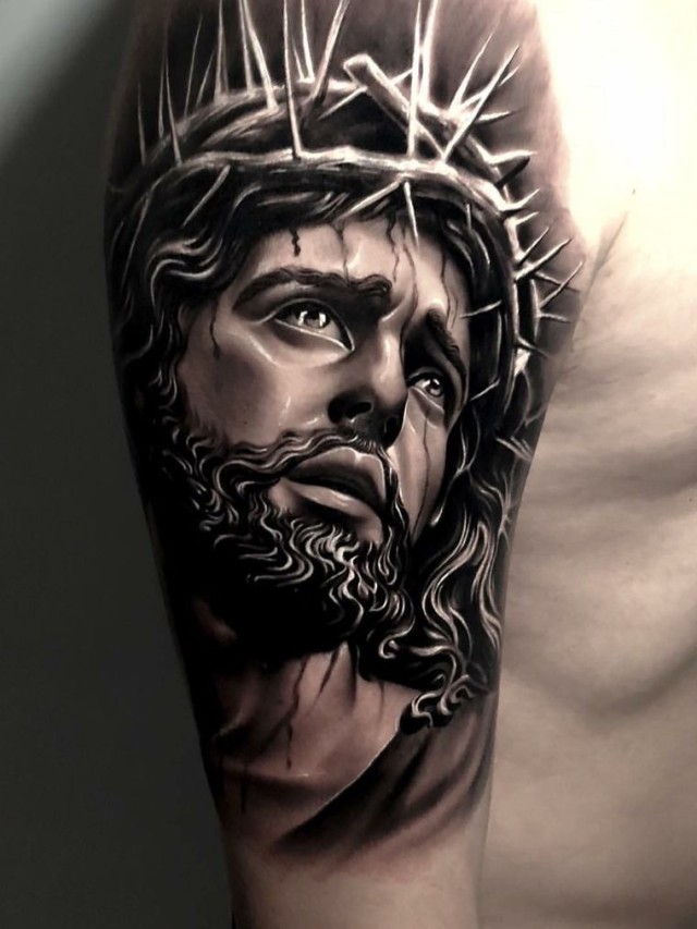 Arriba 95+ Foto tatuajes de la cara de jesucristo Actualizar