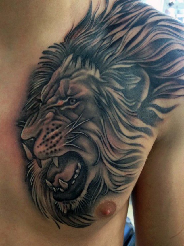 Lista 93+ Foto tatuajes de leones en el pecho para hombres Cena hermosa