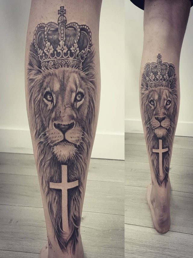 Lista 101+ Foto tatuajes de leones en la pierna para hombres Actualizar
