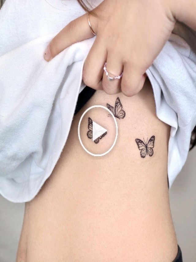 Sintético 90+ Foto tatuajes de mariposas en las costillas Cena hermosa