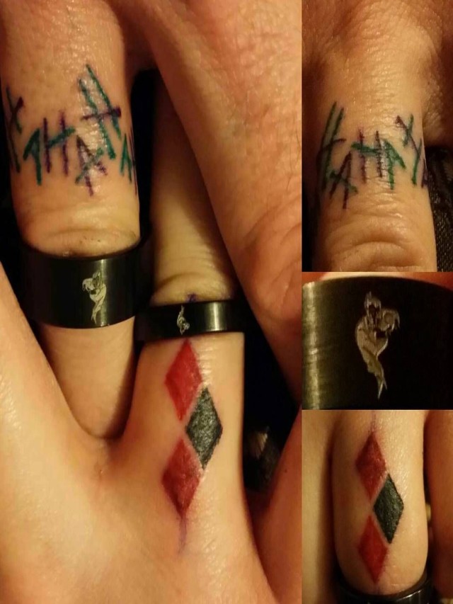 Sintético 90+ Foto tatuajes del joker y harley quinn Mirada tensa