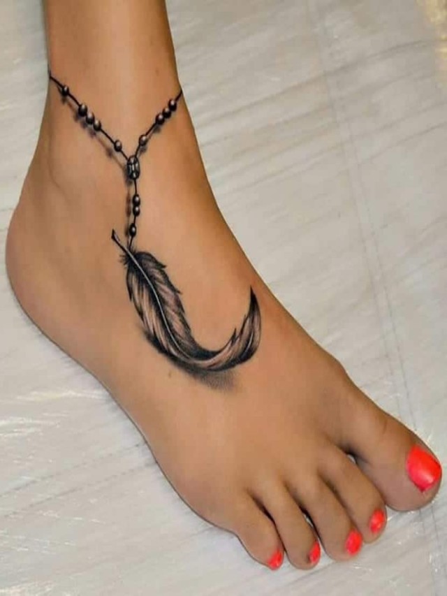 Lista 101+ Foto tatuajes para mujeres en el pie de plumas Alta definición completa, 2k, 4k
