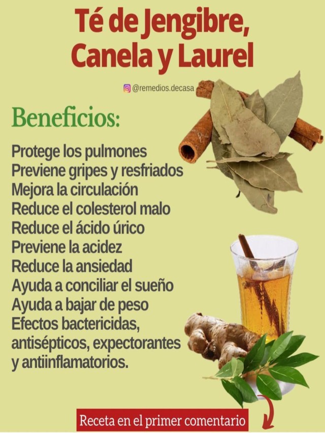 Arriba 91+ Foto te de jengibre canela y laurel Actualizar