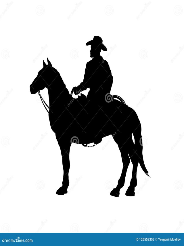 Sintético 103+ Foto vaquero silueta de caballo con jinete Mirada tensa