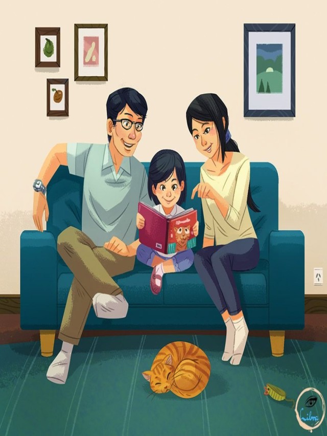 Arriba 103+ Imagen vẽ tranh đề tài gia đình anime Alta definición completa, 2k, 4k