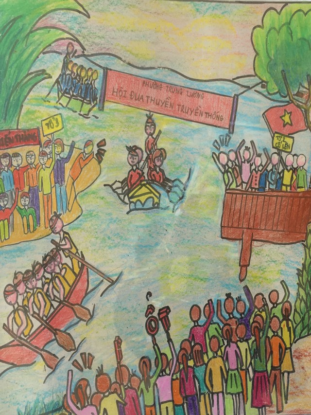 Arriba 96+ Imagen vẽ tranh về lễ hội đua thuyền Mirada tensa