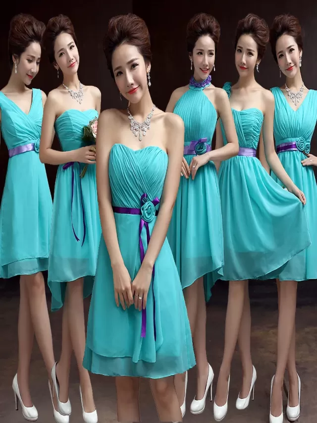 Álbumes 99+ Foto vestidos de damas de honor azul turquesa Alta definición completa, 2k, 4k