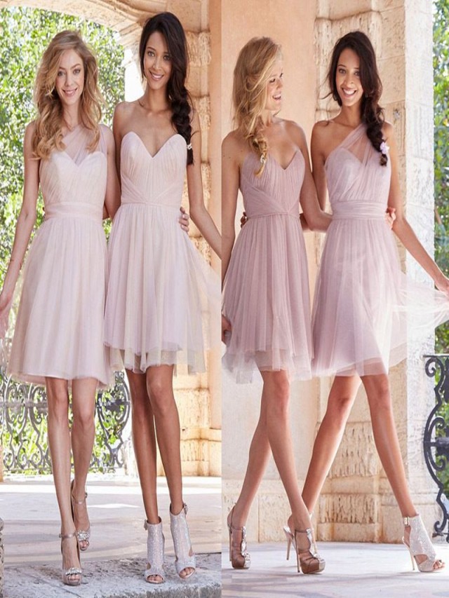Lista 97+ Foto vestidos para damas de honor color rosa palo cortos Alta definición completa, 2k, 4k