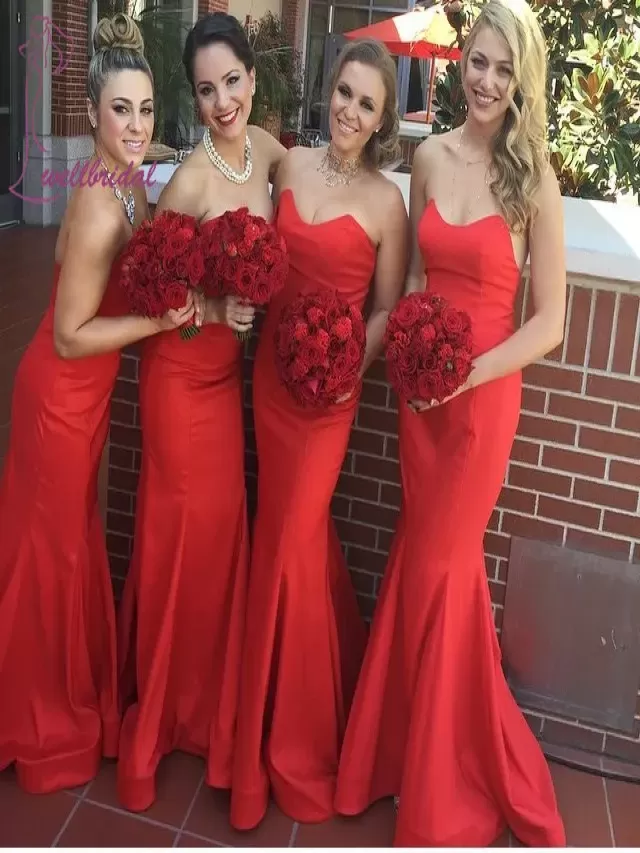 Lista 100+ Foto vestidos rojos de dama de honor Cena hermosa